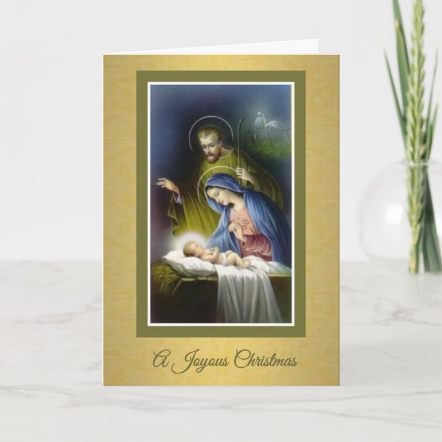 Christmas, Nativity, Virgin Mary, Christ Child, Holiday Card (Front)