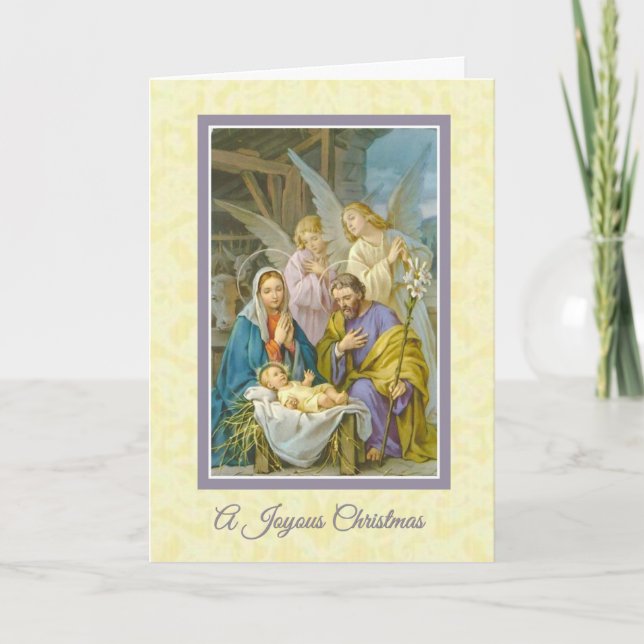 Christmas, Nativity, Virgin Mary, Christ Child, Holiday Card (Front)