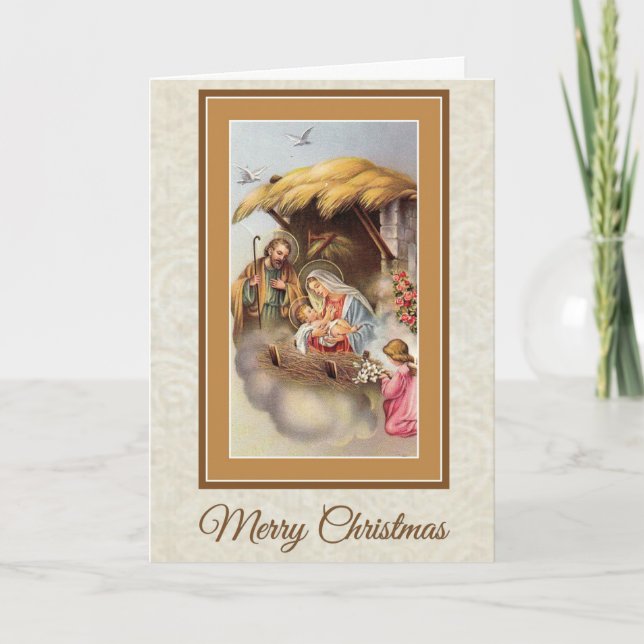 Christmas, Nativity, Virgin Mary, Christ Child, Holiday Card (Front)