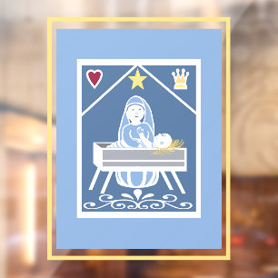 Christmas Nativity Window Cling