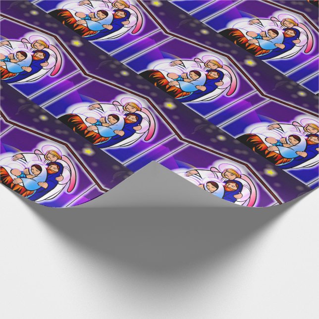 Christmas Nativity with Baby Jesus Wrapping Paper (Corner)