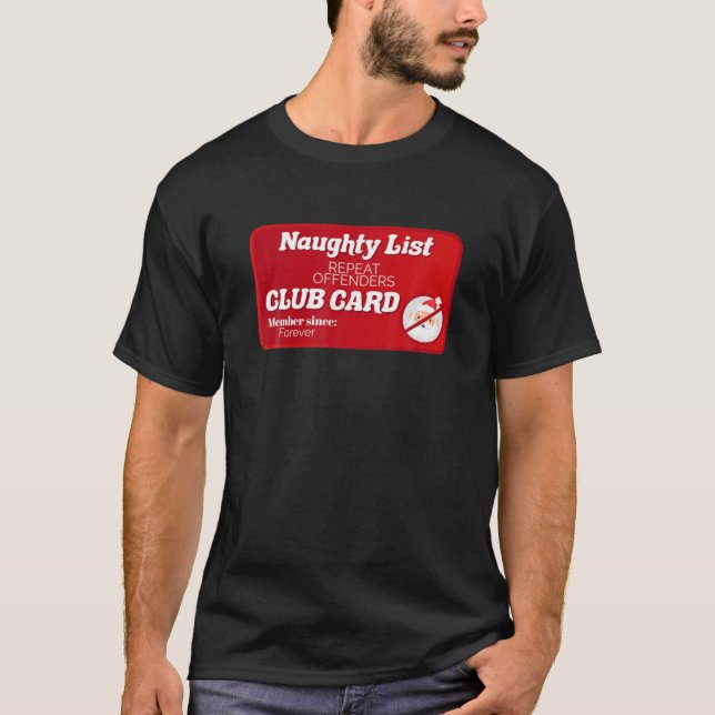 Christmas Naughty List T-Shirt (Front)