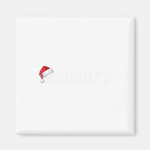 Christmas Naughty Nice Matching Funny Xmas Couple  Magnet