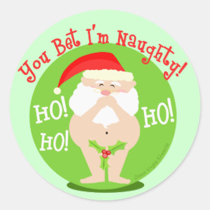 Christmas Naughty Santa Gift Stickers