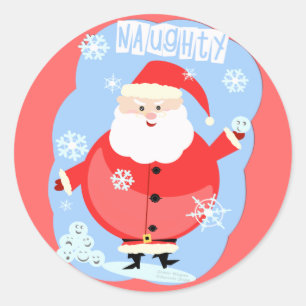 Christmas Naughty Santa Stickers