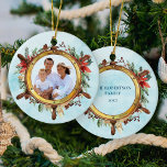 Christmas Nautical Beach Ships Wheel Photo Ceramic Tree Decoration<br><div class="desc">A nautical ship’s wheel frames the photo on this beautiful coastal Christmas ornament,  which makes a wonderful family keepsake gift. On the back is a personalized name and year date.
*If you need assistance with this design or matching products,  please contact me through Zazzle.</div>