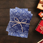 Christmas navy blue confetti elegant wrapping paper sheet<br><div class="desc">Elegant,  classic,  glamourous and style party wrapping paper. A navy blue background decorated with confetti
Text: Merry Christmas,  white text.</div>