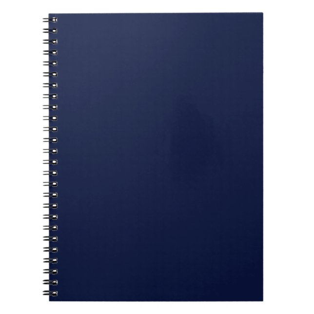Christmas navy, solid navy, deep navy, plain navy notebook (Front)