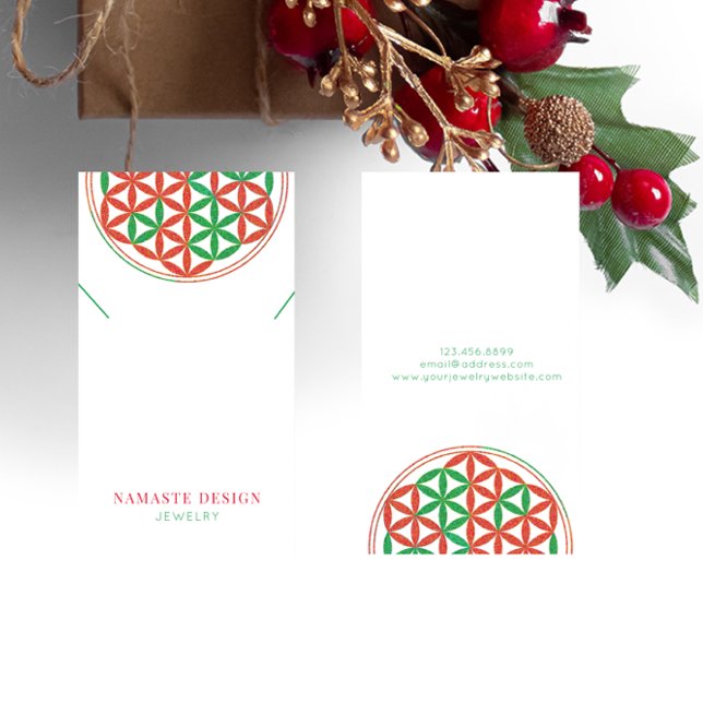 Christmas Necklace Display Card•Blume des Lebens  Business Card (Creator Uploaded)