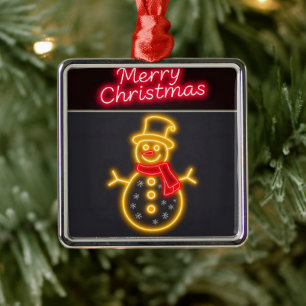 Christmas Neon Modern Holiday Collection Metal Tree Decoration