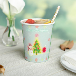 Christmas Neon Trendy Holiday Collection Paper Cups
