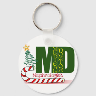 Christmas Nephrologist - Physician Specialist Key Ring