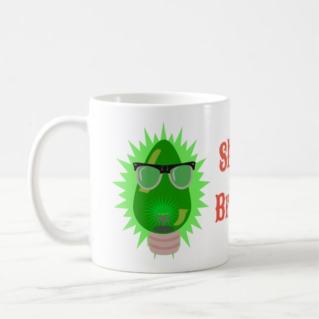 Christmas Nerd Bulb Fun Custom Holiday Joy  Coffee Mug (Left)