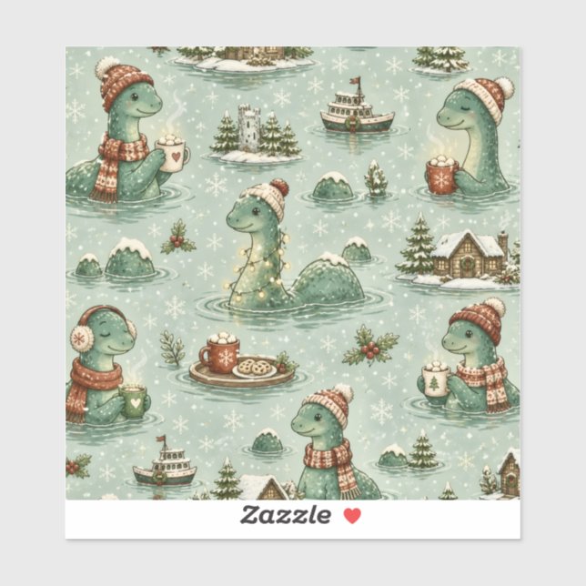 Christmas Nessie Loch Ness Monster Cosy Cryptids  (Sheet)