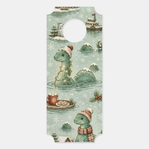 Christmas Nessie Loch Ness Monster Cosy Cryptids  Door Hanger