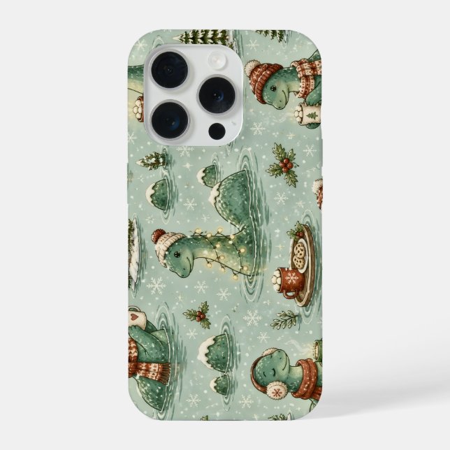 Christmas Nessie Loch Ness Monster Cosy Cryptids  iPhone Case (Back)