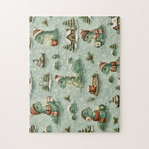 Christmas Nessie Loch Ness Monster Cosy Cryptids Jigsaw Puzzle