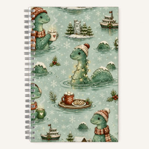 Christmas Nessie Loch Ness Monster Cosy Cryptids Notebook
