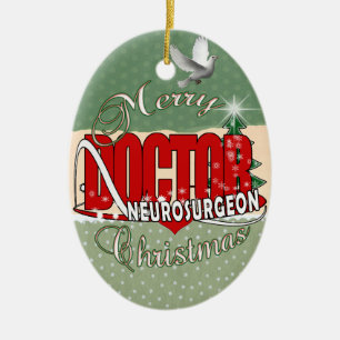 CHRISTMAS NEUROSURGEON CERAMIC TREE DECORATION