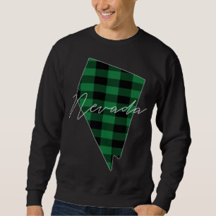 Christmas Nevada Buffalo Plaid Unique USA Home Sta Sweatshirt
