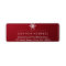 Christmas New Address on Elegant Red and Snowflake