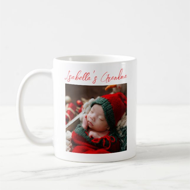 Christmas New Grandchild Grandma Coffee Mug (Left)