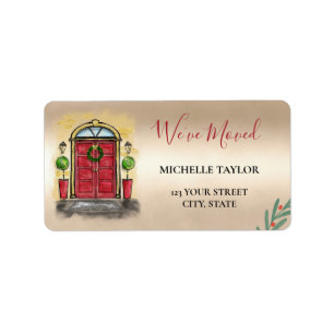 Christmas New Home Christmas Holiday Label