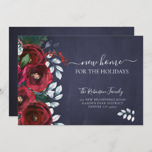 Christmas new home for the holidays moving announcement