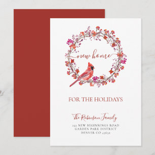 Christmas new home for the holidays moving announcement