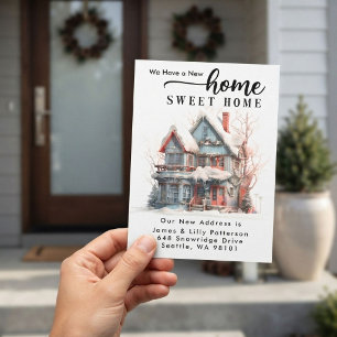 Christmas New Home for the Holidays moving Holiday Card