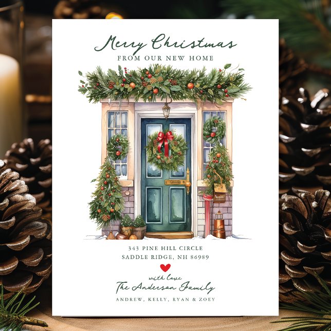Christmas New Home Moving  Announcement Postcard (Creator Uploaded)