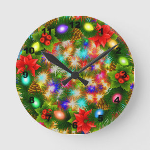 Christmas & New Year Acrylic Wall Clock