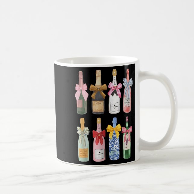 Christmas New Year Champagne Gl Coquette Bot-tle M Coffee Mug (Right)