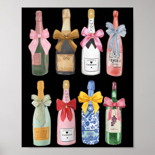 Christmas New Year Champagne Gl Coquette Bot-tle M Poster