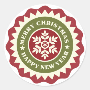Christmas New Year Decorative Snowflake Sticker