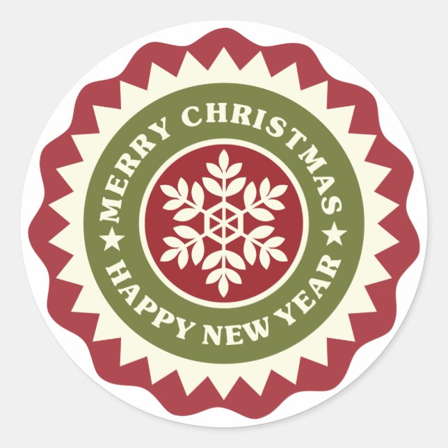 Christmas New Year Decorative Snowflake Sticker (Front)