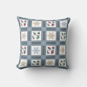 Christmas, new year, deer cushion