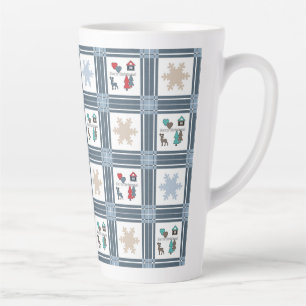Christmas, new year, deer latte mug