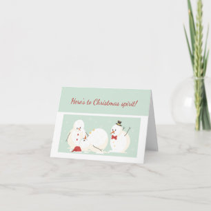 Christmas New Year Funny Snowmen Card