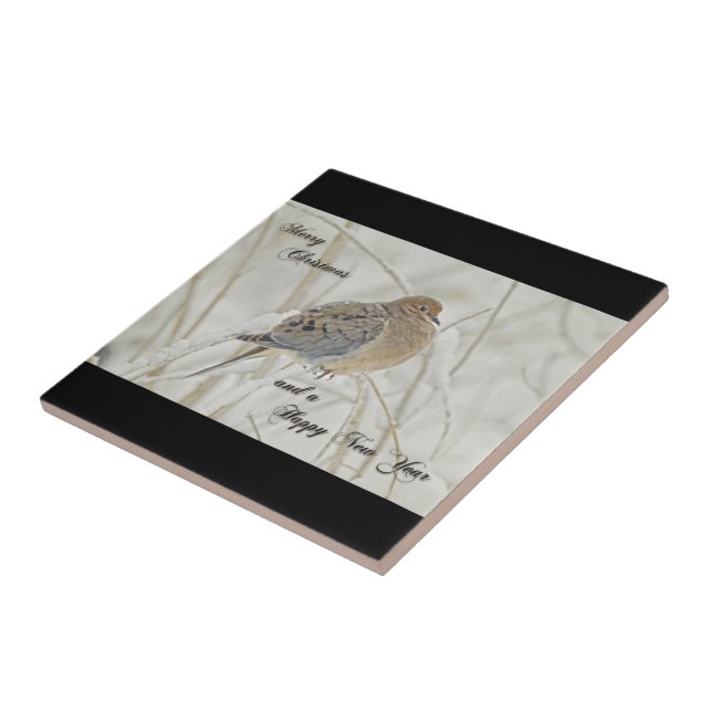 Christmas & New Year Greeting - Mourning Dove Tile (Side)