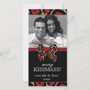 Christmas New Year Holiday Leopard Glitter Photo