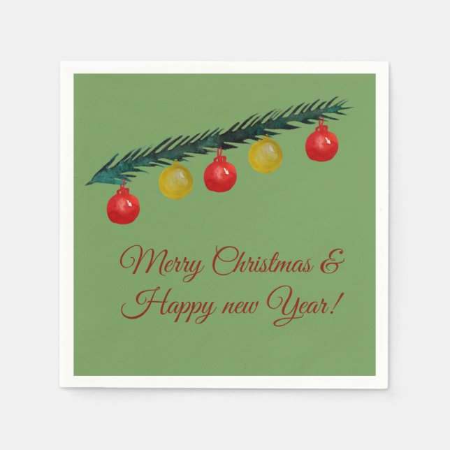Christmas, New Year Napkin (Front)