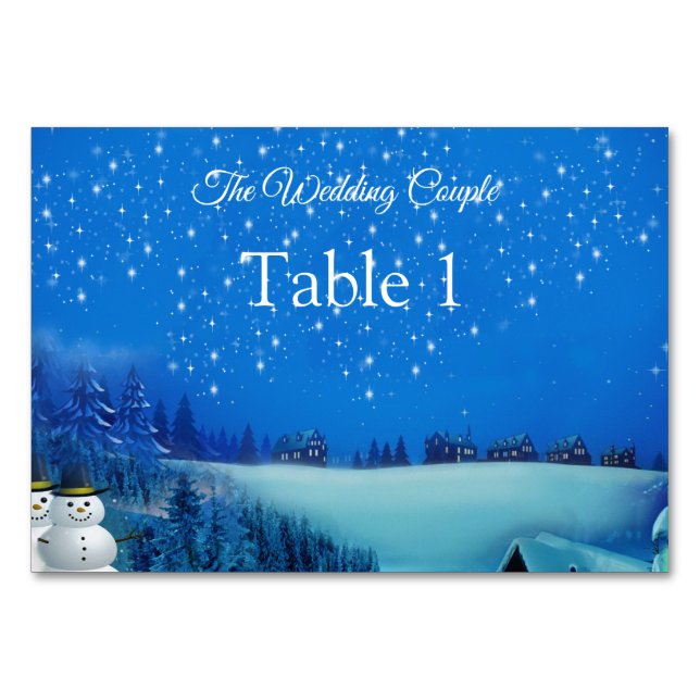 Christmas & New Year of 2024 Table Number (Front)
