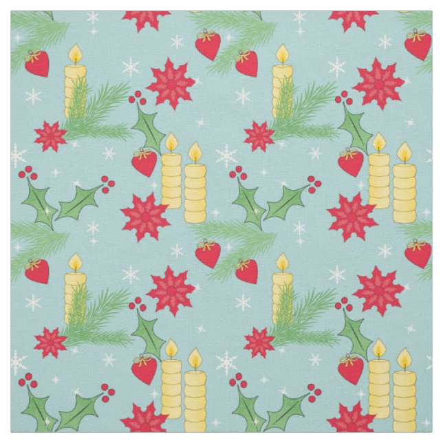 Christmas , new year pattern. fabric (Swatch)