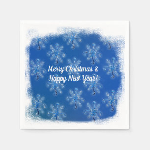 Christmas, New Year Snowflakes Napkin