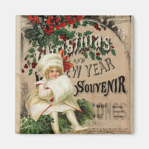 Christmas New Year Souvenir Ephemera Poster Magnet