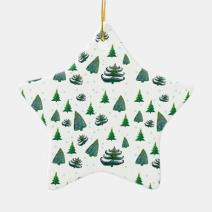 Christmas New Year Trees Star Ornament
