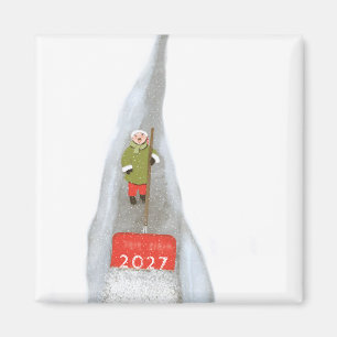 Christmas New Year's Day Magnet