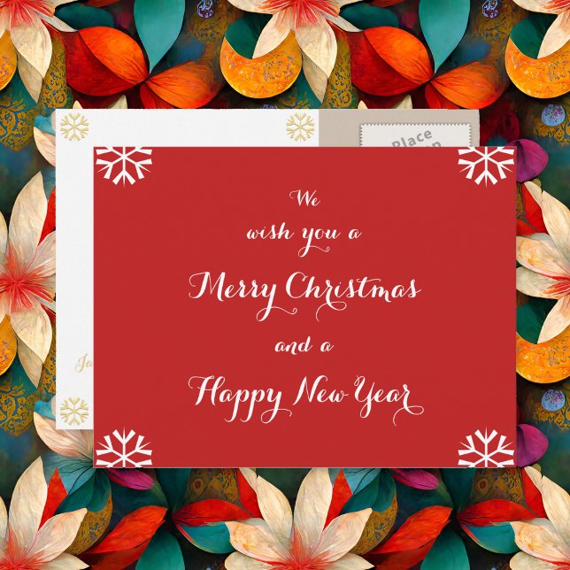 Christmas New Years Personalised Custom Holiday Postcard (Christmas New Years Personalized Custom Holiday Postcard)