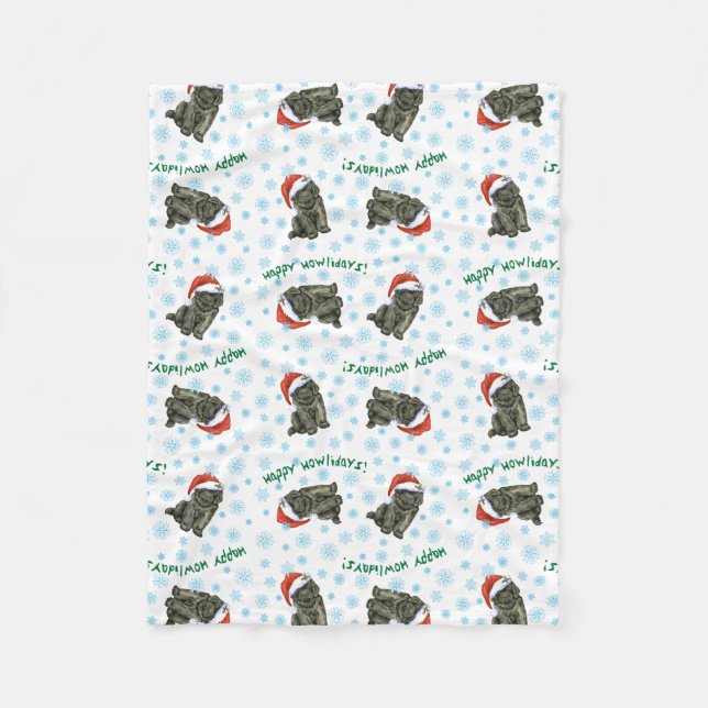 Christmas Newfoundland Fleece Blanket (Front)